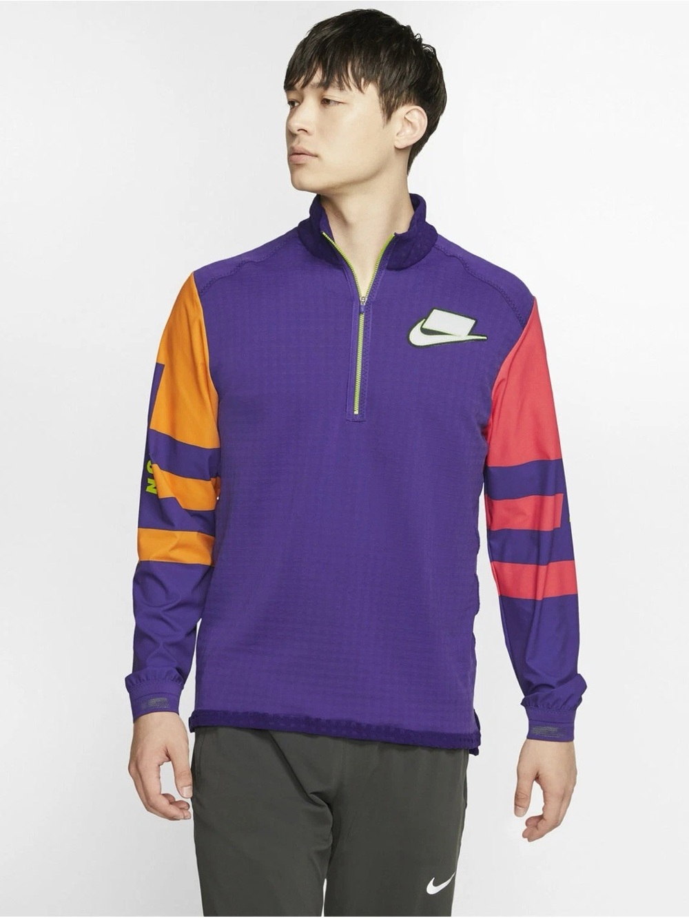 Nike Wild Run Therma Midlayer 1/4-Zip Long Sleeve Running Top Medium